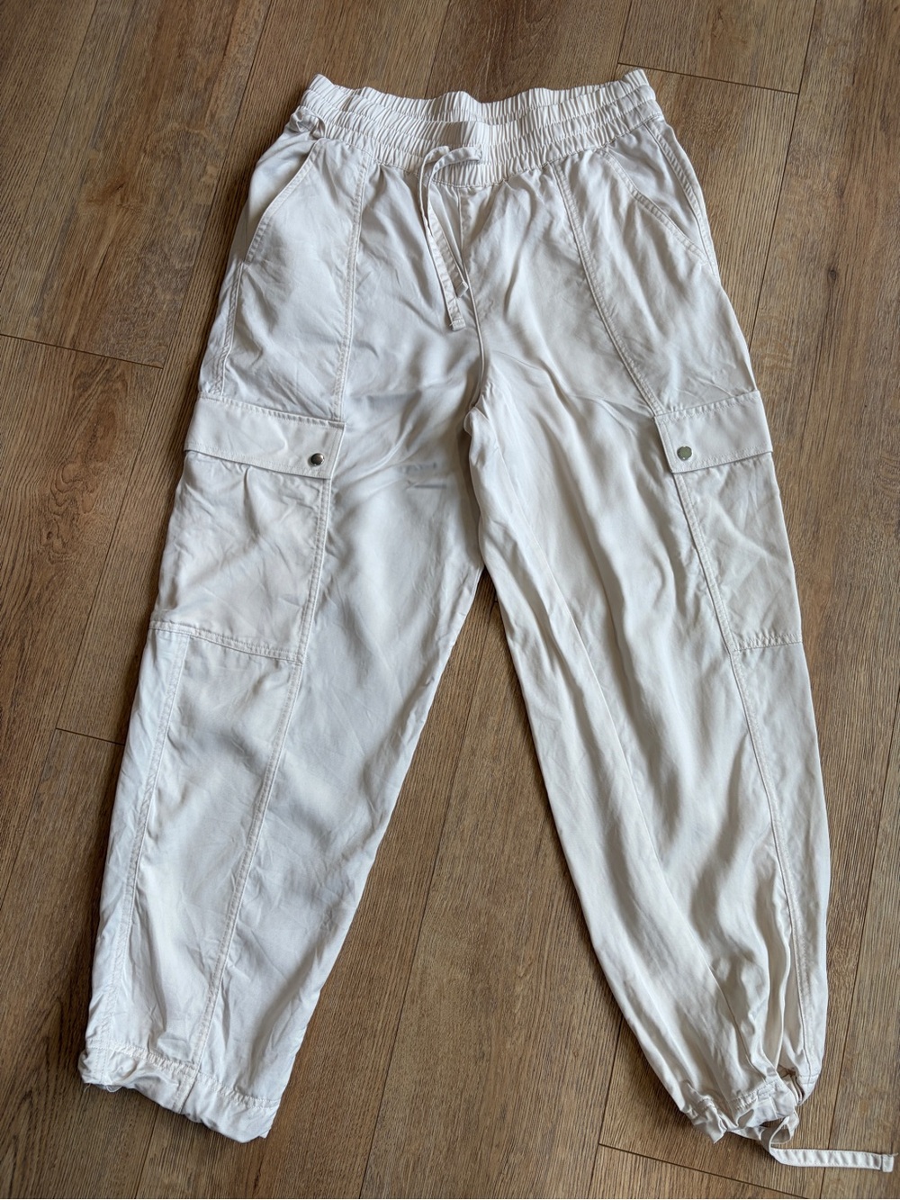 Athleta x Alicia Keys High Waist Utility Pants Magnolia White Cream Medium